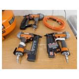 RIDGID 6 Gal. 150 PSI Electric Air Compressor with 25 ft. Hose, 18GA Brad Nailer, 16GA Finish Nailer and 18GA Finish Stapler