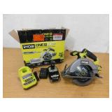 RYOBI ONE+ HP 18V Brushless Cordless Compact 6-1/2 in. Circular Saw w/ 4ah battery and Charger
