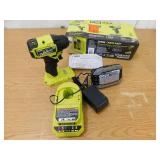 RYOBI ONE+ HP 18V Brushless Cordless Compact Impact Driver Kit with 18V 2.0 Ah HIGH PERFORMANCE Battery and Charger