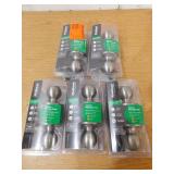 (5) Kwikset Polo Satin Nickel Hall/Closet Door Knob Featuring Microban Antimicrobial Technology