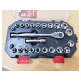 Husky 3/8 in. Drive Ratchet SAE/Metric Standard Socket Set (24-Piece)