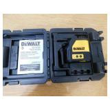 DEWALT 100 ft. Green Self-Leveling Cross Line Laser Level with (3) AA Batteries & Case