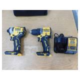 DEWALT ATOMIC 20-Volt MAX Lithium-Ion Cordless Combo Kit (2-Tool) with, Charger and Bag