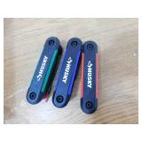 Husky Folding Hex Key Set (9-Piece SAE, 8-Piece MM, 8-Piece Torx)