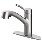 New Glacier Bay McKenna Single Handle Pull Out Sprayer Kitchen Faucet in Stainless Steel with Turbo Spray and FastMount