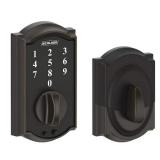 New Schlage Camelot Aged Bronze Electronic Touch Keyless Touchscreen Deadbolt with Thumbturn