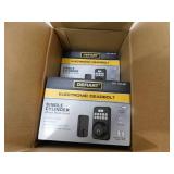 New - 6  Defiant Single Cylinder Square Electronic Keypad Deadbolt Matte Black