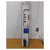 New Glacier Bay Rustproof 72 in. Adjustable Permanent Mount Curved Shower Rod in Brushed Nickel