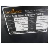 Mini Skid Steer Grapple Bucket 44"
