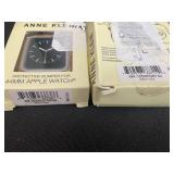 Anne Klein Silicone Fashion Bracelet for Apple Watch Fits Mosts Wrists & Anne Klien 44mm Apple Watch Bumper