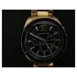 Michael Kors Oversized Brecken Gold-Tone Watch (USED, Needs Cleaning And Repairs. Missing A Knob. Maybe Needs Battery)