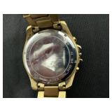 Michael Kors Oversized Brecken Gold-Tone Watch (USED, Needs Cleaning And Repairs. Missing A Knob. Maybe Needs Battery)