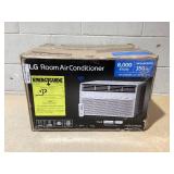 LG 8,000 BTU Smart Window Air Conditioner with Dehumidifier, 115V, Window AC for Medium Rooms up to 350 Sq. Ft., Window Unit AC with Remote Control, 3 Speeds, Auto-Restart, 24-Hour Timer, White Model 