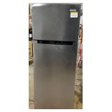 Vissani 7.2 cu. ft. Top Freezer Refrigerator in Fingerprint Resistant Stainless Steel Look Model # MDTF7SSES4 (Transit Damage, See Photos)
