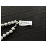 MCYS Gray Cultured Freshwater Pearl (6mm) Necklace and Matching Stud (7-1/2mm) Earrings Set in Sterling Silver