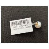 MCYS 14K Yellow Gold 9mm White Button Freshwater Cultured Pearl Stud Earrings