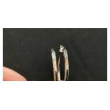 GIANI BERNINI 40mm x 3mm Sterling Silver Polished Tube Hoop Earrings Giani Bernini (Needs Cleaning)