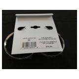 GIANI BERNINI 40mm Sterling Silver Cubic Zirconia Medium Hoop Earrings 1.5"