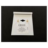 GIANI BERNINI Onyx & Cubic Zirconia 18K Gold Over Sterling Silver Halo Stud Earrings