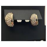 Givenchy Pave Huggie Drop Earrings Gold