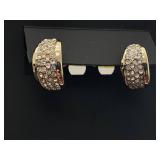 Givenchy Pave Huggie Drop Earrings Gold