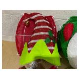 Holiday Time Set of 2 Light Up Tinsel Christmas Gnomes with 40 LED Lights