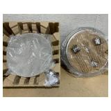 DESIGNERS FOUNTAIN Reedley 3-Lights Flush Mount Ceiling Light, 15 Inch Lighting Fixture for Kitchen, Bedroom, Bathroom, and Hallway, Pewter with Etched Glass, 1257L-PW-W