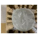 DESIGNERS FOUNTAIN Reedley 3-Lights Flush Mount Ceiling Light, 15 Inch Lighting Fixture for Kitchen, Bedroom, Bathroom, and Hallway, Pewter with Etched Glass, 1257L-PW-W