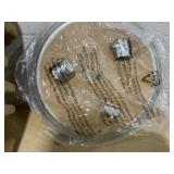 DESIGNERS FOUNTAIN Reedley 3-Lights Flush Mount Ceiling Light, 15 Inch Lighting Fixture for Kitchen, Bedroom, Bathroom, and Hallway, Pewter with Etched Glass, 1257L-PW-W