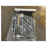 PawHut 48" x 41" Heavy-Duty Metal Dog Playpen, Outdoor Pet Cage Kennel, Puppy Exercise Fence Barrier, Locking Door, & Metal Frame (Missing Weather-Resistant Polyester Roof)