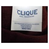 4 Clique Maroon Sweatshirts size Ad...
