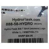4 Hydra Flask T-shirts; size L...