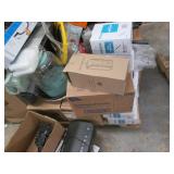 Pallet of assorted household, electrical, hardware and other items.  All UNTESTED, some may have issues