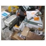 Pallet of assorted household, electrical, hardware and other items.  All UNTESTED, some may have issues
