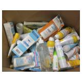 Box of sunscreen and other health a...