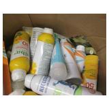 Box of sunscreen and other health a...