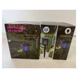 MM. 2x Solar Bug Zapper LED & UV Light