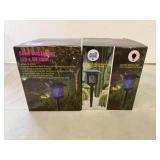 MM. 2x Solar Bug Zapper LED & UV Light
