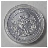 2 oz. AG -2021 Canada $10 Silver Werewolf - Creatures of the North Series - BU - Airtite Case