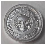 2 Oz.Fine Silver - Pirate Treasure .999 Fine Silver "No Prey-No Pay" - The Kraken - Airtite Case