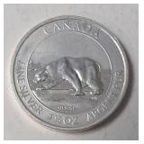 1.5 Oz. Fine Silver - 2013 Canada  $8 Polar Bear - BU