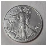 2025 W - Silver  American Eagle Dollar - Proof - BU - COA