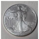 2024 W - Silver American Eagle Dollar with Star - Proof - BU - COA  (The star edition is a special limited release of the Bullion Coin)  500,000 Minted