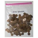200 (Mixed Date) Wheat Pennies in a bag