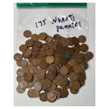 175 (Mixed Date) Wheat Pennies in a bag