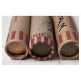 3 - Rolls of Wheat Pennies (Mixed Dates)