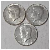 1 - 1965 Kennedy Silver Half Dollar (40% Silver) , 2 - 1967 Kennedy Silver Half Dollar       (40% Silver)