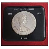 1871 - 1971 Canadian Dollar - 50% Silver-.UNC