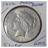 1922 Silver Peace Dollar - UNC