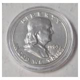 1963 Franklin Silver Half Dollar - Airtite - UNC